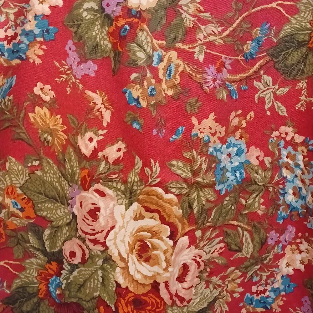 Ralph Lauren Chaps Standard Summerton Pillow Sham Set 2 Red Floral Houndstooth